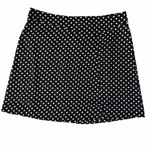 BCBGMaxazria Black and Polka Dot Skirt Size:12
